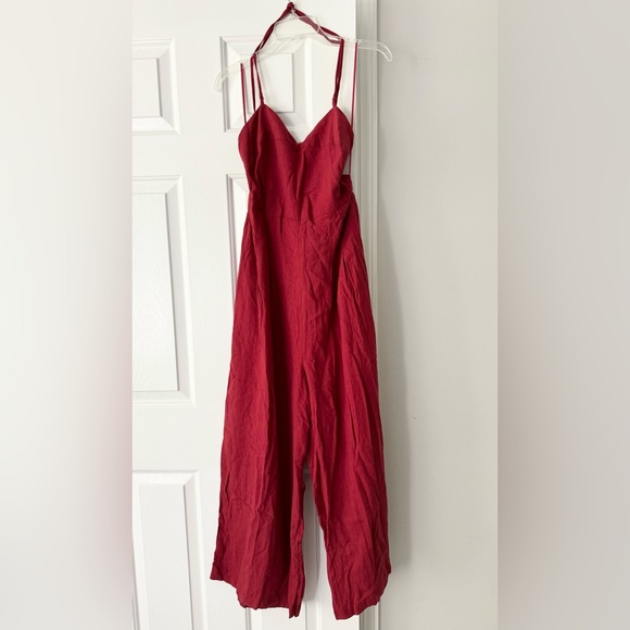 Anthropologie The Carrie Linen- Blend Wide-Leg Jumpsuit, Size M - Picture 5 of 12